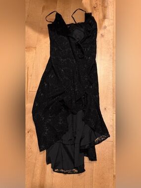 Yumi Kim Black Wrap Meadow Lace Dress